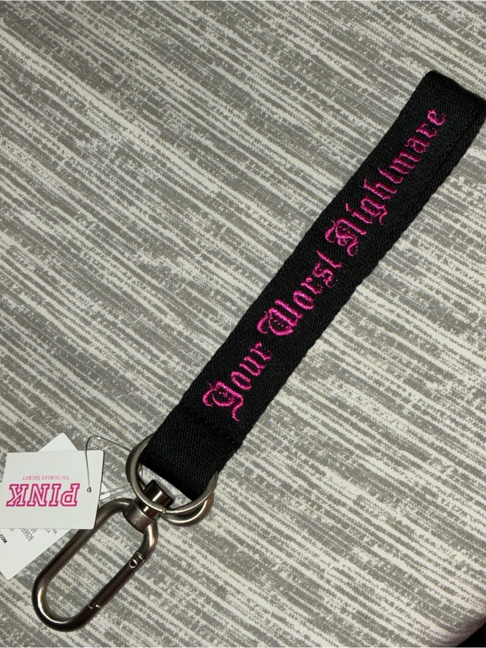 “Your Worst Nightmare” wristlet strap keychain